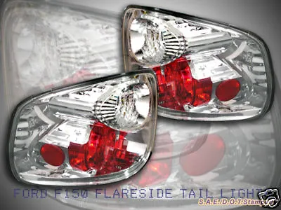$57.99 • Buy 01-03 Ford F150 F-150 Flareside Tail Lights Chrome 02