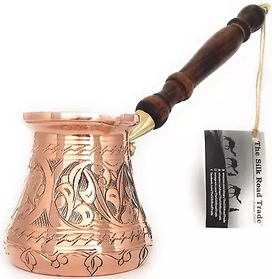 - PC Series - Thickest Solid Copper Turkish Greek Arabic Coffee Pot Heavy Duty  • $90.99