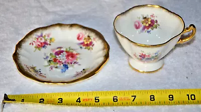 $54.99 • Buy Vintage Hammersley Lady Patricia Heavy Gold Trim Teacup Set Bone China England