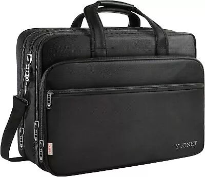 17  Laptop BagExpandable BriefcasesWater Resistant Business Computer BagBlack • $45.02