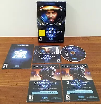 STARCRAFT 2 ~WINGS OF LIBERTY~ DVD PC Game - Disc Box Manual Passes & Key • $12.50