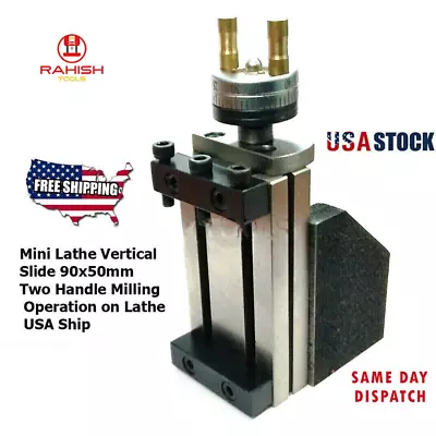 New Mini Vertical Slide 90 Mm X 50 Mm Two Handle Milling Operation On Lathes USA • $64.90