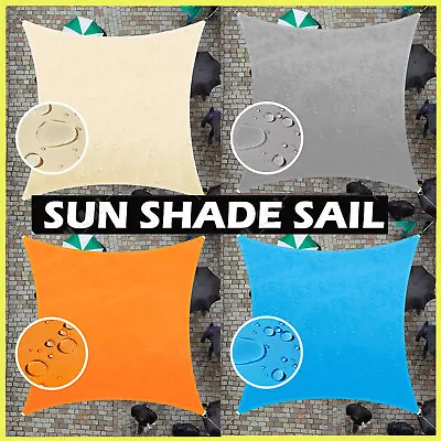 Waterproof Shade Sail 98%UV Block 320 GSM Rectangle Shade Cloth Extra Heavy Duty • $43.18