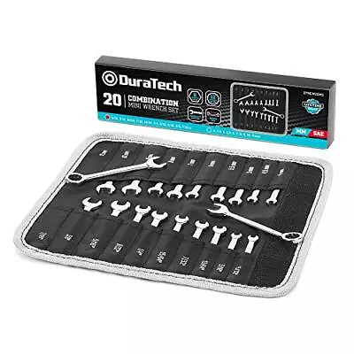 DURATECH Midget Wrench Set Mini Combination Wrench Set Metric & SAE 20-Pie... • $27.79