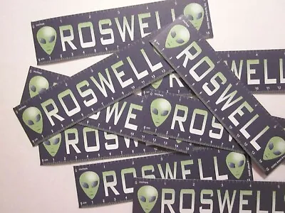 MAGNETROSWELL RULER  1  6 INCHES UFO ALIEN SOUVENIR 6 X 1.25 INCHES #576 • $12.83