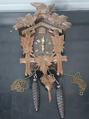 Vintage 1949 Japan Mi-Ken Black Forest Cuckoo Clock AS SHOWN • $8.50