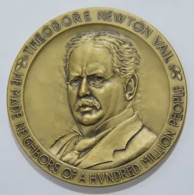 Theodore Newton Vail Montreal Canada 1920 Telephone Telegraph Co Broze Medal ⭐🌈 • $159.99