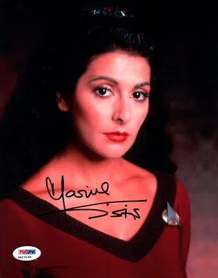 Marina Sirtis Signed Autograph 8X10 Photo Star Trek TNG Deanna Troi PSA 4A23165 • $69.99