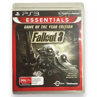 Fallout 3 Game Of The Year Edition PS3 Essentials Game Region 4 • $25