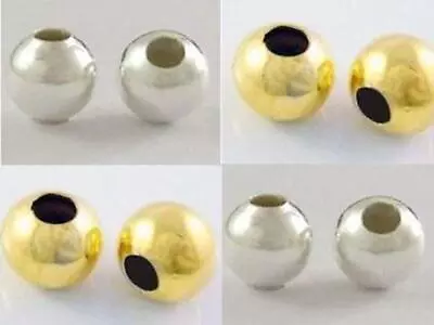 £1.99 • Buy ROUND SPACER BEADS 500x 2mm 400x 3mm 300x 4mm SILVER  / GOLD PLATED TS61