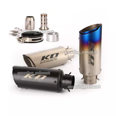 60mm Universal Muffler Tips Exhaust Baffle Pipe End Can Slip On ATV Motorcycle • $62.05