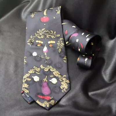 FORNASETTI Arcimboldesca Printed On Jacquard Silk Tie Italy • $124.99