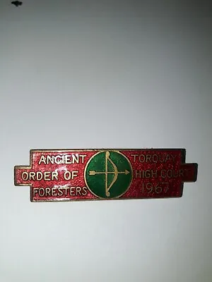 £6.99 • Buy Ancient Order Of Foresters Torquay High Court 1967 Enamel Badge