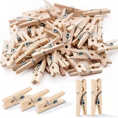 Mini Clothespins Mini Clothes Pins For Photo Natural Wooden Small Picture Clips • $8.92