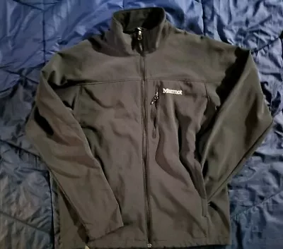 Marmot Mens Full Zip Soft Shell Fleece Lined Jacket- Black-Men's Large. • $24