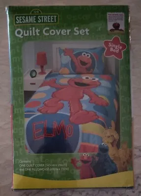 Sesame Street Elmo Single Bed Quilt Cover Set 2009 • $44.95