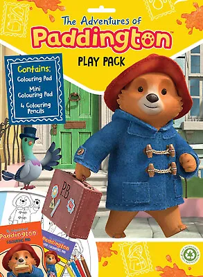 Paddington Bear Play Pack Colouring Book Colour Pencils Pad Kids Activity Set • £3.85