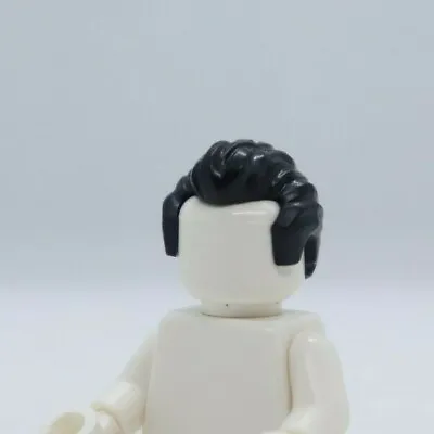 HAIR - Black Short Swept Back With Sideburns Widow's Peak LEGO® Minifigure Part • $4.79