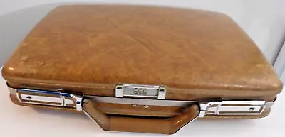 Vintage- -American Tourister- -Escort- -Brown Hard Briefcase Luggage -Combo Lock • $21.78