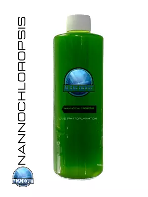 LIVE Phytoplankton NANNOCHLOROPSIS - Algae Depot® - 16oz Bottle! FAST SHIP! • $16.95