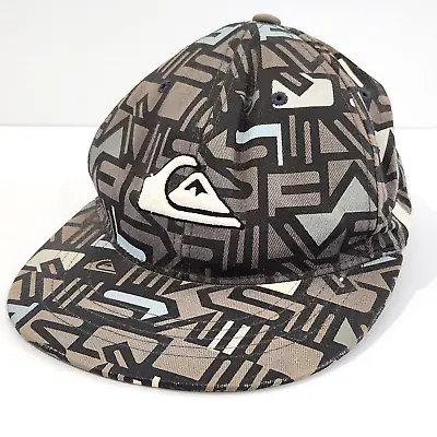 Quiksilver Cap Retro 6 Panel Vintage Flexfit Abstract 80’s Size M-XL Hat Grey • $29.90