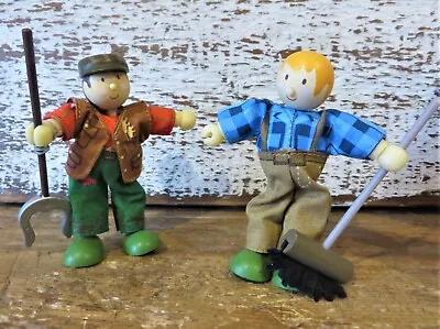 £18 • Buy Wooden Flexible Doll Farmer Budkin Figures Kids Le Toy Van - Unused Ex Display 