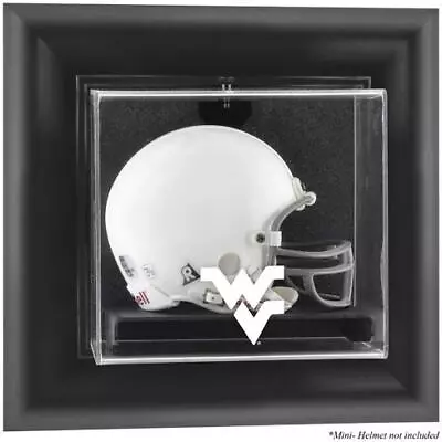 West Virginia Black Framed Wall-Mountable Mini Helmet Display Case • $79.99