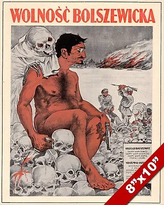 Anti Communist Leon Trotsky Propaganda Poster Painting Art Real Canvas Print • $14.99