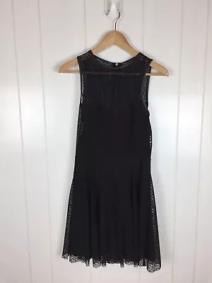 $19.99 • Buy AX Armani Exchange A Line Style Black Sleeveless Lace Women's Dress Size 2