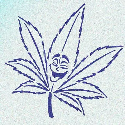 Laughing Weed Leaf Stencil Mylar Marijuana Smoking Stencils • $5.30