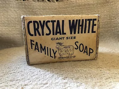 Vintage Crystal White Colgate Palmolive Peet Giant Size Family Soap Bar • $5.99