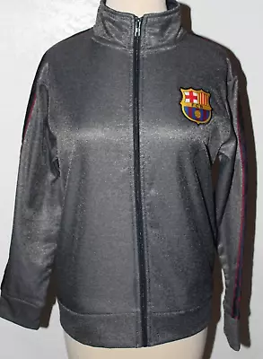 Official FC Barcelona FCB Jacket Boys Large Women's Small Zip Collared Jacket • $15.95