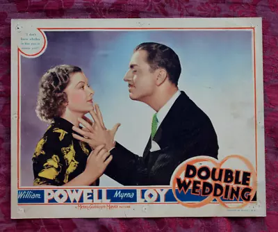 DOUBLE WEDDING 1937 William Powell Myrna Loy Movie Orig Lobby Card • $270.31