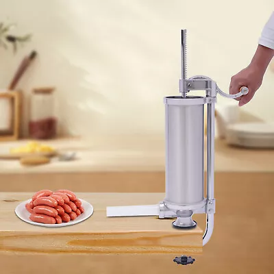 Stainless Steel Sausage Stuffer Vertical Sausage Maker Meat Filler Machine 5lbs • $39.90