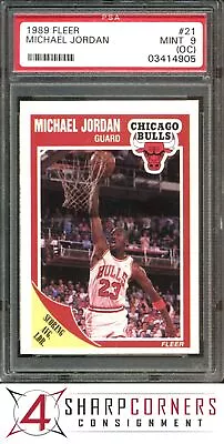 1989 Fleer #21 Michael Jordan Bulls Hof Psa 9 (oc) • $10.50