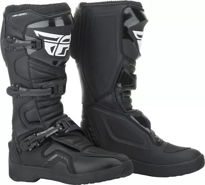 Fly Racing MX Motocross Maverik Boots Adult (Black) Size 9 • $129.99