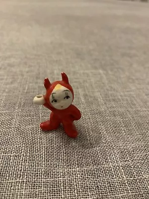 Vintage Pixie Elf Red Devil Japan Miniature Figurine Ceramic Mid Century Kitsch • $35