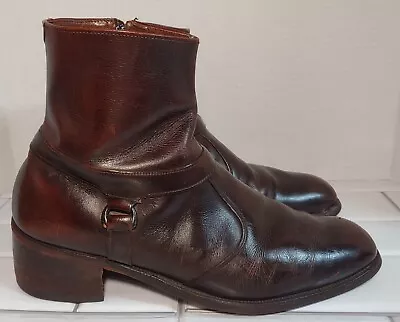 Vintage E.T. Wright  Breather  Side Zip Ankle Dress Boots Mens Size 10D Retro  • $45.88