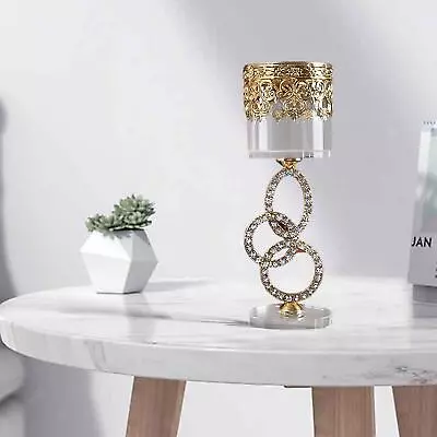 £12.92 • Buy Glass Crystal Candlestick Candle Holders Ornament Tea Light Holder For