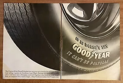 1969 Good Year Tires Custom Wide Tread Polyglas Tires 2-Pg Vintage Print Ad • $16.84