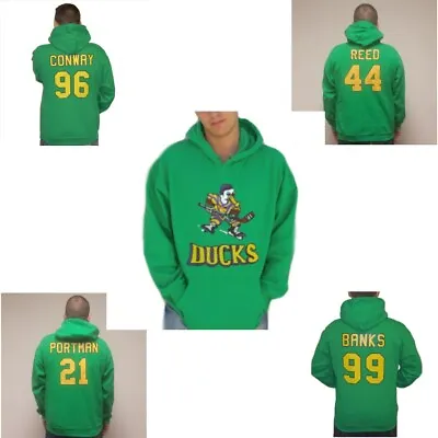 Mighty Ducks Jersey Hoodies (Choose Player Name) Hockey Movie Hooded Sweatshirt • $14.70