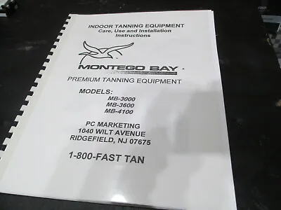 Tanning Bed User Manuals (Comb-Bound W/Protective Cover) • $22.95