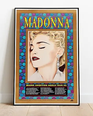 MADONNA BLOND AMBITION Tour Poster VINTAGE REPRO 36 X24  ( Similar To A1 ) • £11.99