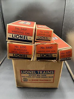 1953 Vintage O Lionel Trains 1523 Seaboard Diesel Train Set Gandy Dancer W BOX • $974.99