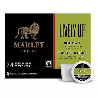 Lively Up Fairtrade Certified Dark Roast Coffee Keurig K-Cup Brewer Compat... • $23.99