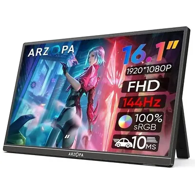 16.1” Inch 144Hz 1080P FHD Portable Gaming Monitor Gaming Screen High Quality  • $286