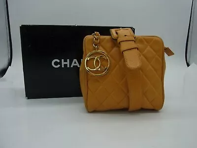 Auth ZP2 Chanel Matelasse Belt Pouch Bum Bag 70cm Inside Deteriorated From Japan • $500