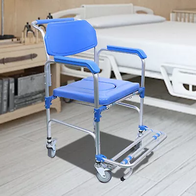 350lbs Mobility Elder Toilet Chair Seat Shower Chair Disability Transport Stool • $175