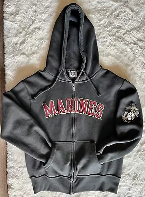 Rapid Dominance United States Marines Zip Up Embroidered Sweatshirt Mens Medium • $50