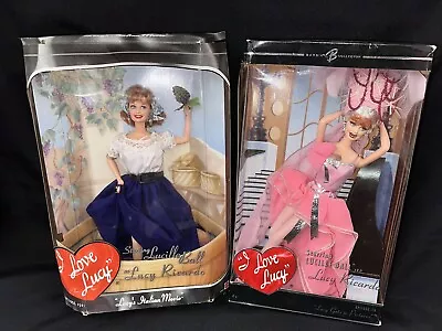 I Love Lucy Barbie Dolls- Gets In Pictures & Italian Movie Both With Damaged Box • $45